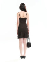 Ruched Lace Trim Mermaid Dress