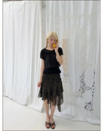 Floral Peter Pan Collar Ruffle Set