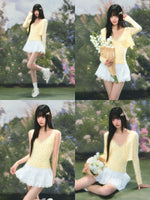 Floral Cami Cardigan Set