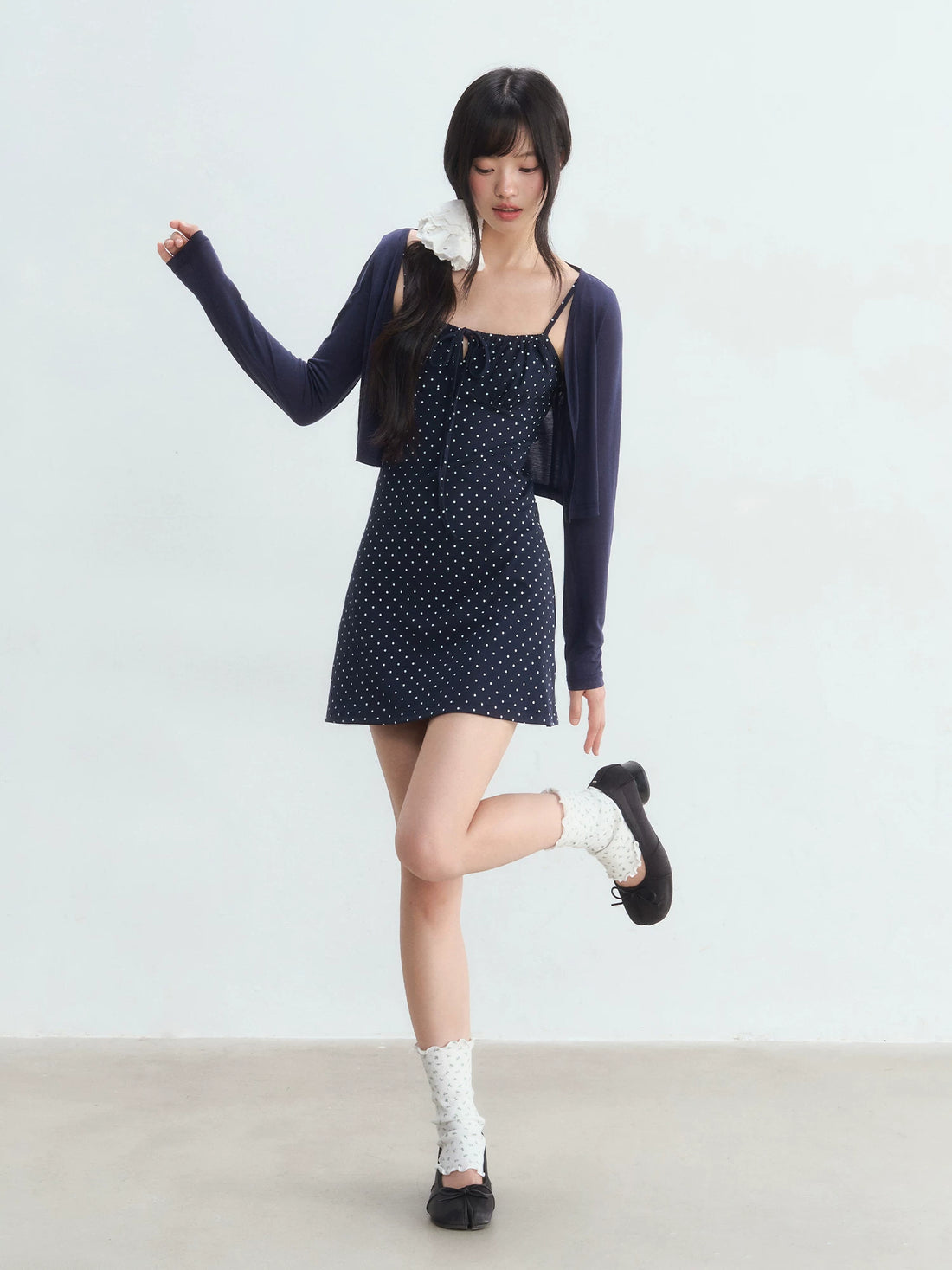 Polka Dot Halter Dress Set