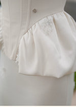 Luxury Handcrafted Beaded Satin Slip Dress Set