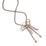 Vintage Rhinestone Bow Necklace