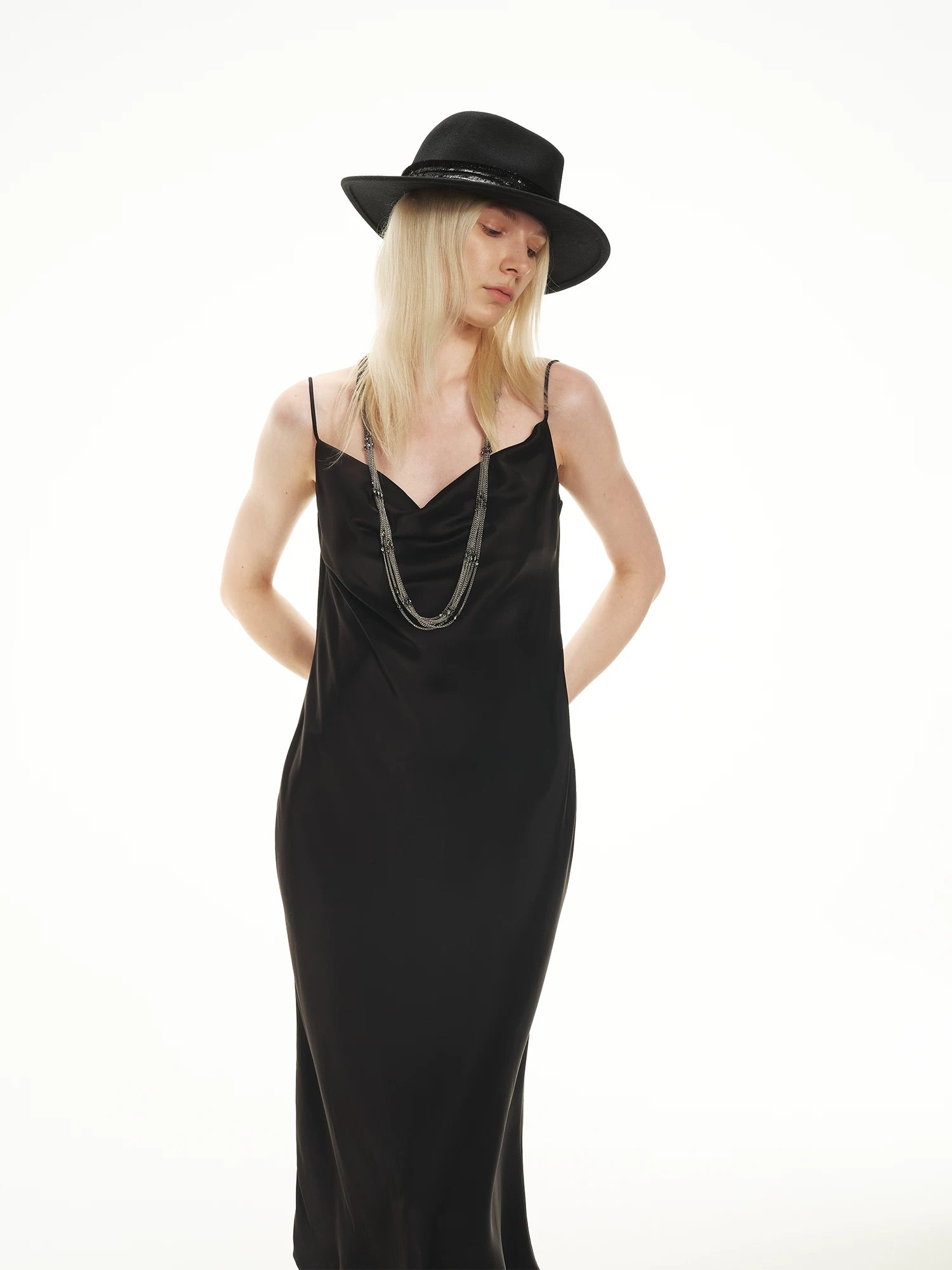SOALON Acetate Draped Dress