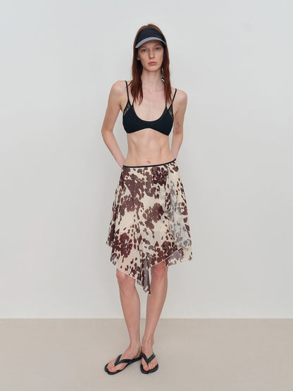 Irregular Flowy Mesh Skirt