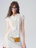 Doll Collar Wrap Blouse
