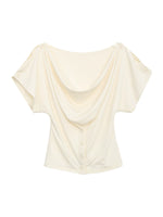 Draped Cowl Neck Blouse