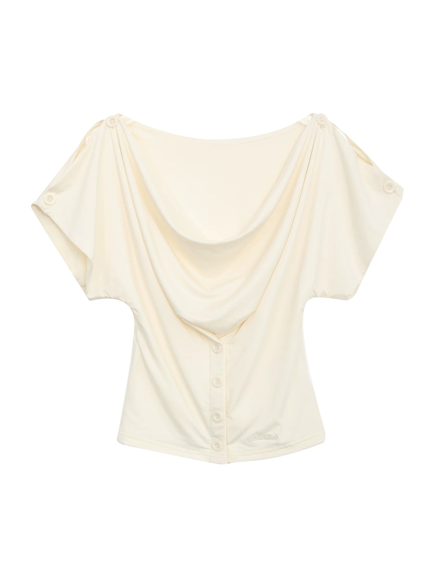 Draped Cowl Neck Blouse