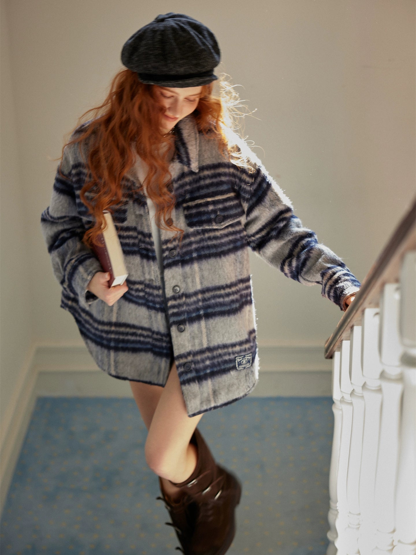 Plaid Wool Shirt Jacket