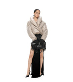 Detachable Hood Halter Maxi Dress