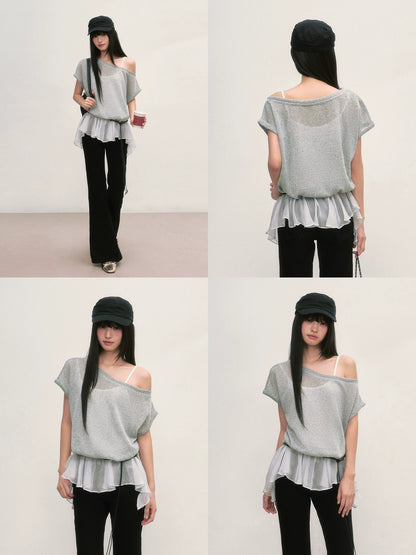 Layered Hem Faux Top