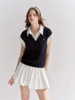 Bubble Hem Mini Skirt