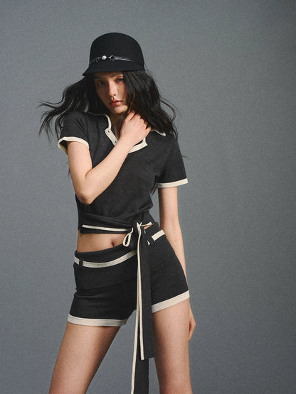 Tencel Polo Top &amp; Shorts Set
