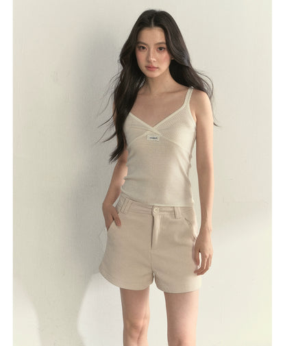 Wool Knit Layered Camisole Top