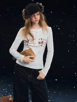 Carousel Print Plush Top