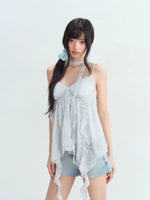 Plaid Irregular Hem Top