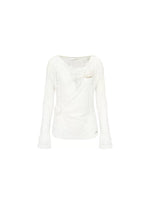 Black & Gray Hollow Knit 3D Floral Blouse
