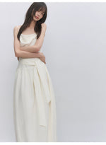 Pleated Tie Cami Dress