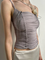 Drawstring Ruched Slim Cami