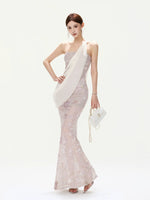 Floral Mesh Mermaid Dress