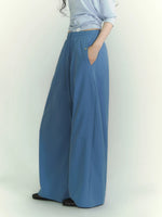 Drawstring Curved Wide Pants