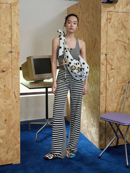 Double-Face Striped Knit 3-Piece Set