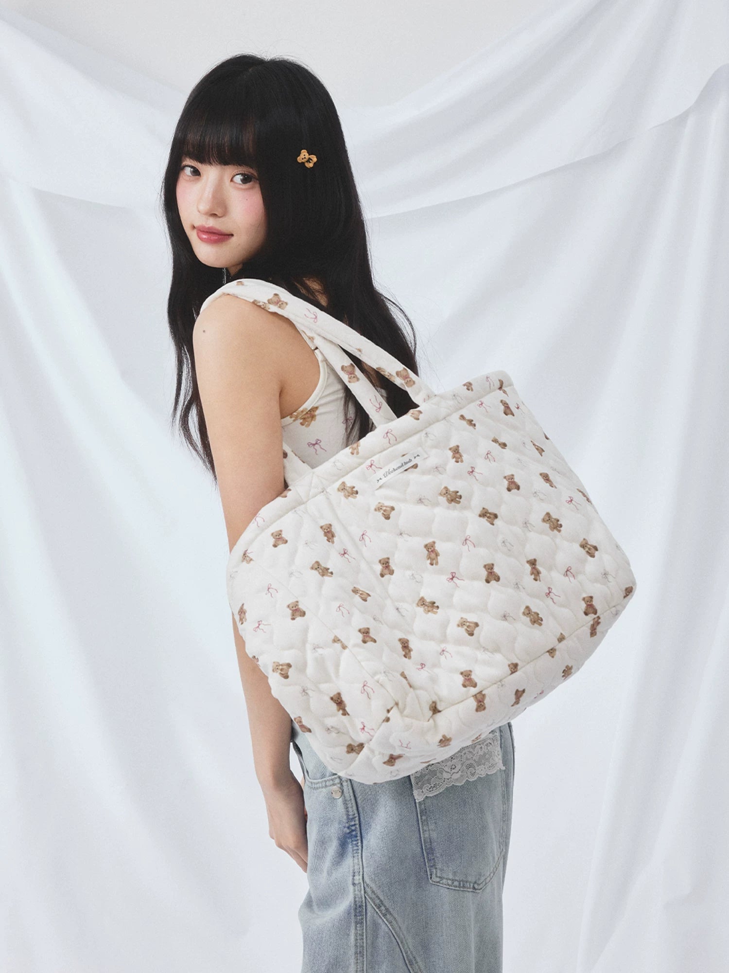 Bear Print Tote Bag