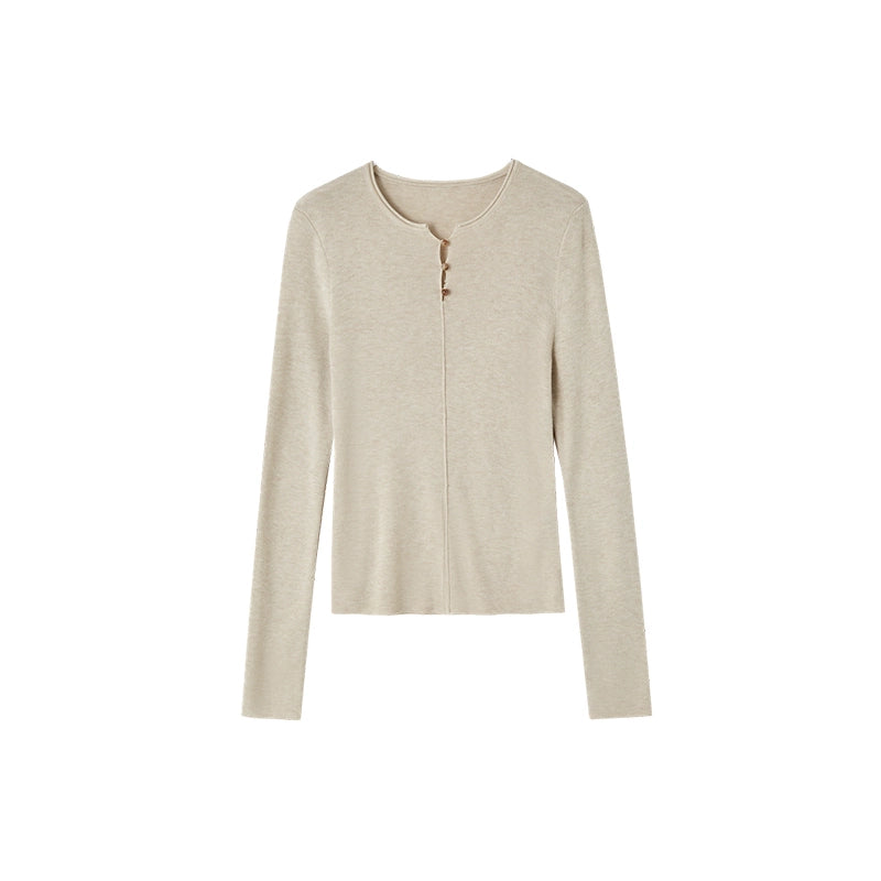 Stripe Button Rib Top