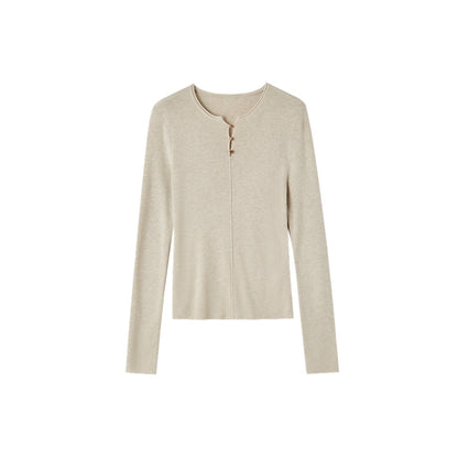 Stripe Button Rib Top