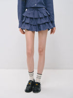 Plaid Ruffle Shirt & Skirt Set