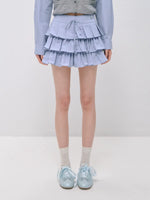 Plaid Ruffle Shirt & Skirt Set