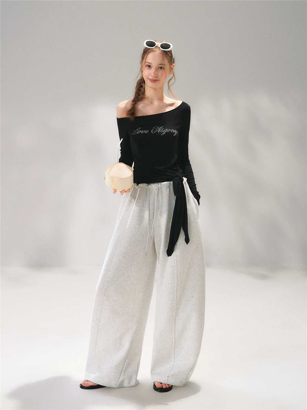 Crystal Drawstring Sweatpants