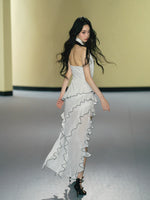 Rose Halter Maxi Dress