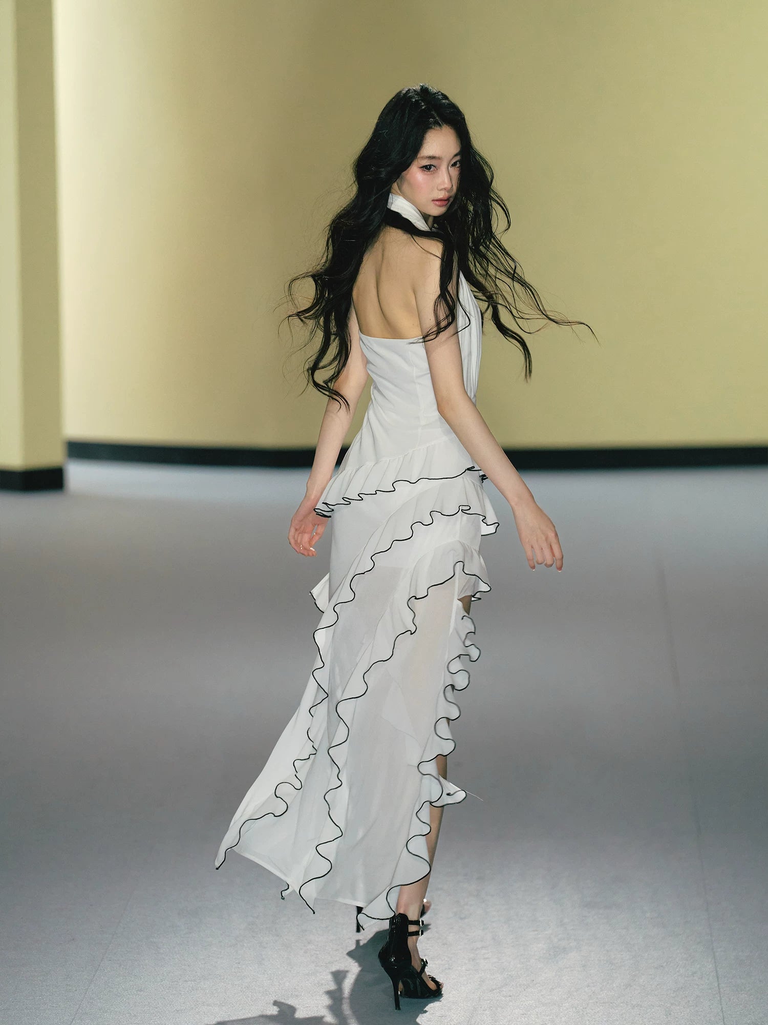 Rose Halter Maxi Dress