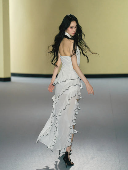 Rose Halter Maxi Dress