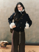 Black Patchwork Slim Jacket