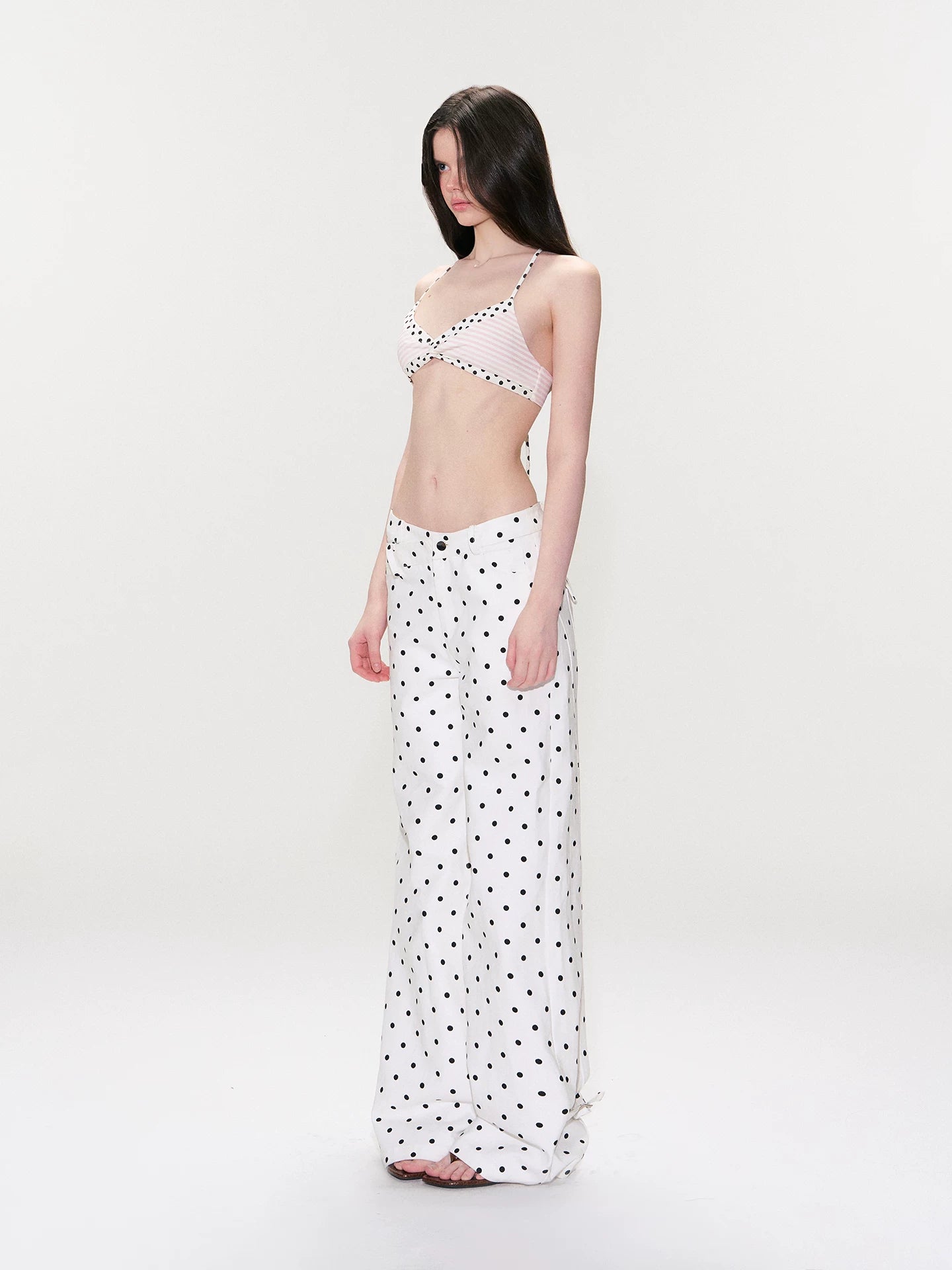 White Polka Dot Pants