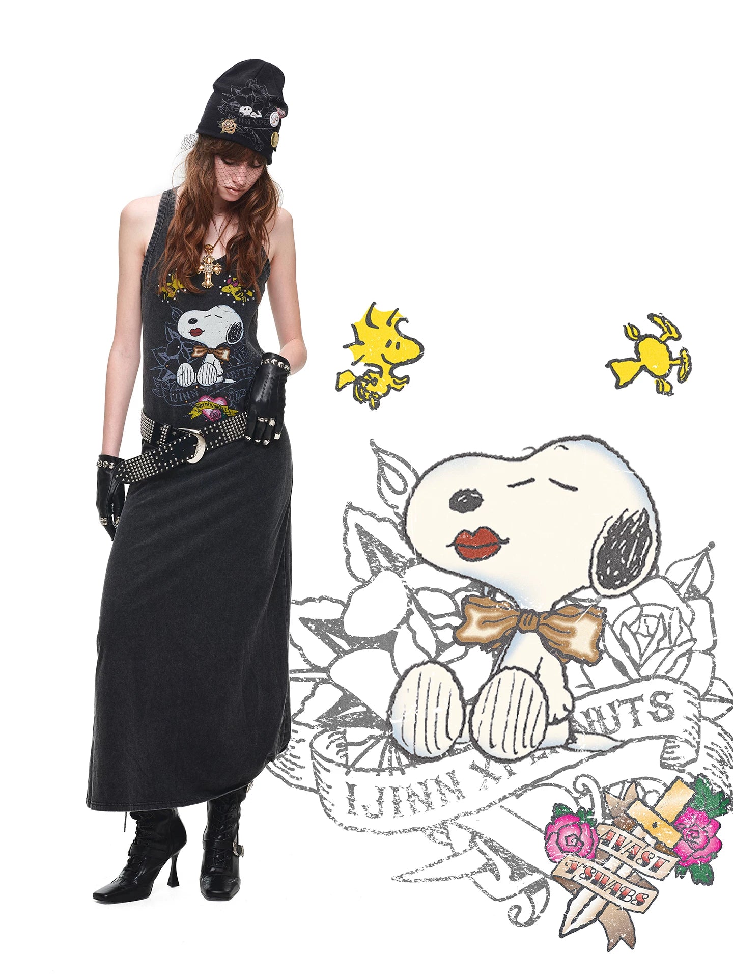Snoopy Printed Tank Dress