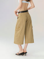 Workwear Casual Cropped Denim Pants
