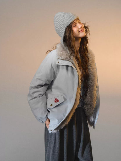 Detachable Fur Down Parka
