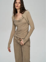 Lyocell Layered Ruched Tee