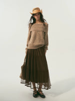 Cutout Shoulder Sweater