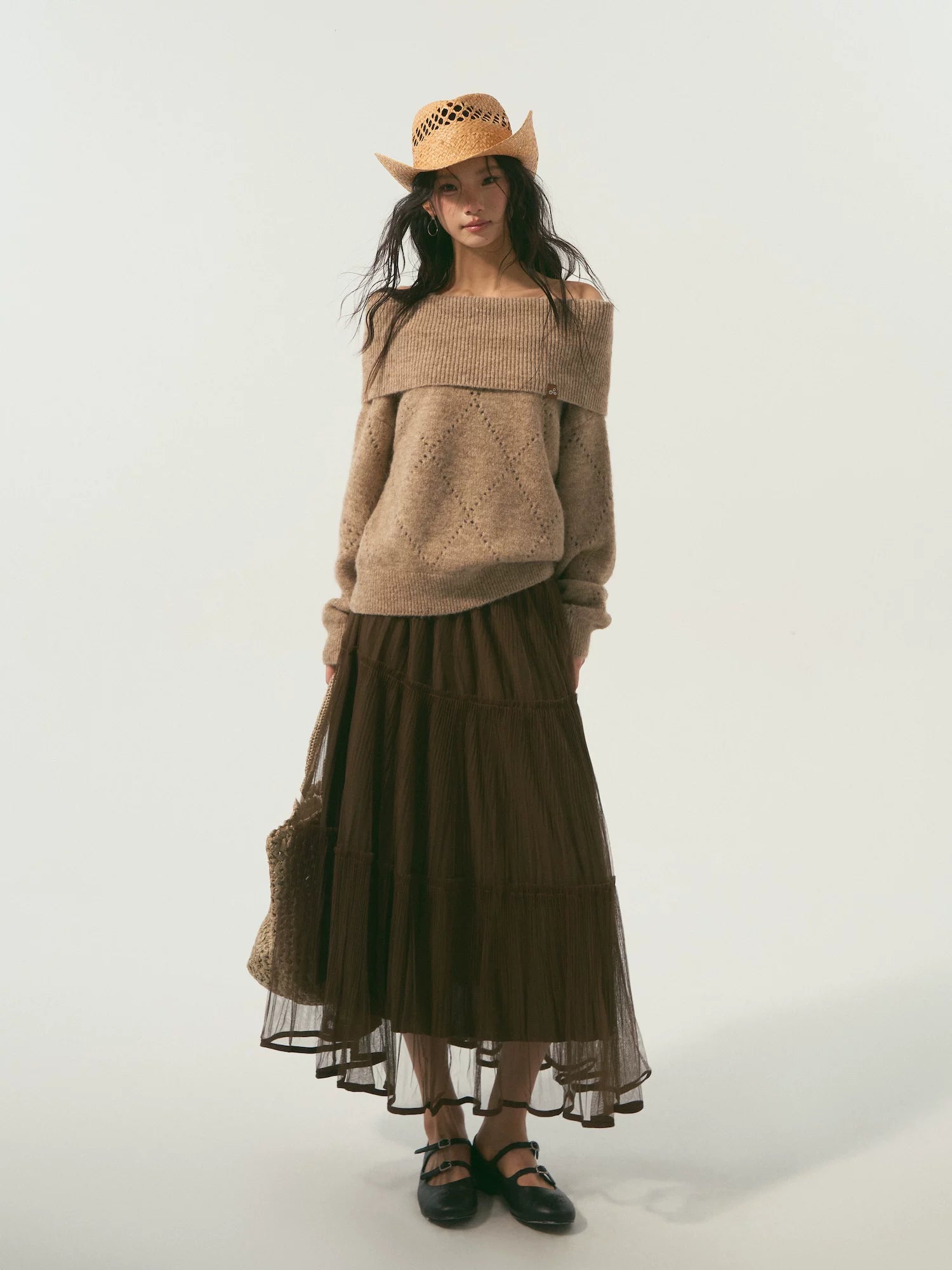 Cutout Shoulder Sweater