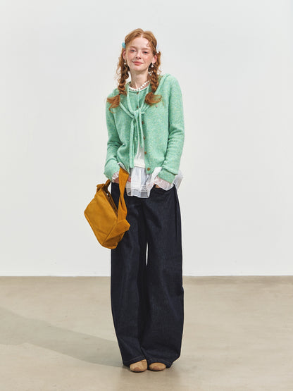 Hooded Shawl Edge Cardigan