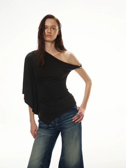 Asymmetric Batwing Top
