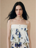 Vintage Floral Cami Top & Skirt Set