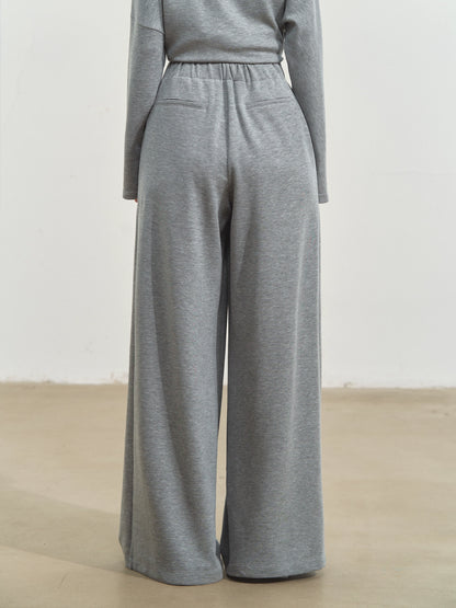 Off-Shoulder Irregular Blouse &amp; Pleated Pants Set
