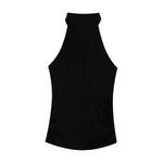 Black Cutout Halter Top