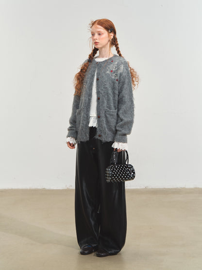 &quot;Birds &amp; Butterflies&quot; Embroidered Cardigan