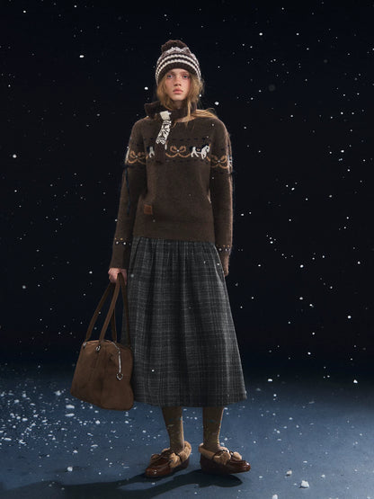 Carousel Jacquard Knit Sweater