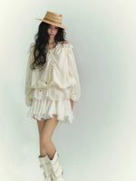 Lace Irregular Hem Skirt